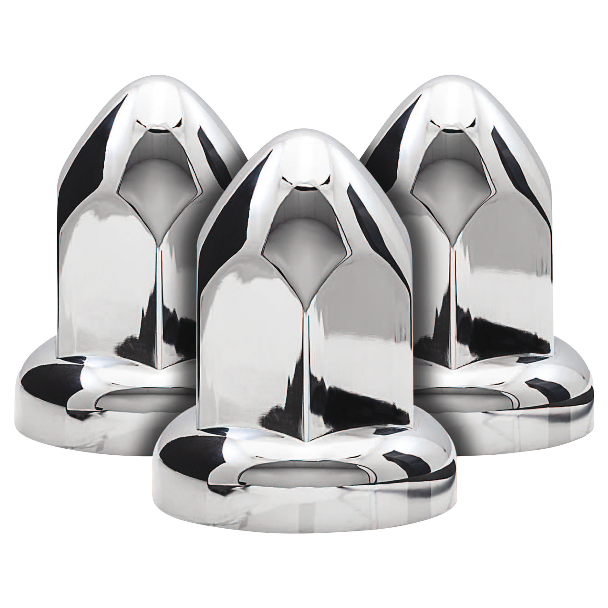Trux Accessories 33mm Lug Nut Covers with Flange, 60 ct., Chrome, Model# TNUT-C1